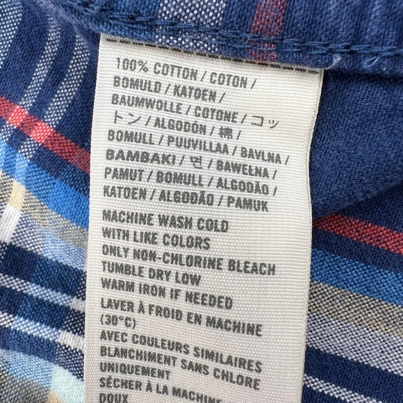 Hollister Men Blue Plaid Hooded Shirt Surfer Cut Long Sleeve Medium - Picture 6 of 8